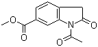 1-Acetyl-2,3-dihydro-2-oxo-1H-indole-6-carboxylic acid methyl ester molecular structure (CAS 676326-36-6)