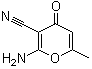 2-氨基-6-甲基-4-氧代-4H-吡喃-3-甲腈分子结构 (CAS 67643-16-7)