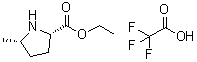 (2S,5S)-5-甲基吡咯烷-2-羧酸乙酯三氟乙酸盐分子结构 (CAS 676560-85-3)