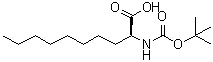 structure of CAS# 67862-03-7, (S)-2-[[(1,1-Dimethylethoxy)carbonyl]amino]decanoic acid