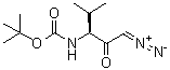 N-[(1S)-3-重氮基-1-(1-甲基乙基)-2-氧代丙基]氨基甲酸叔丁酯分子结构 (CAS 67865-71-8)