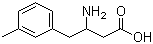 structure of CAS# 678969-19-2, 3-Amino-4-(3-methylphenyl)butyric acid