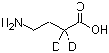 4-Aminobutyric-2,2-D2 acid  molecular structure (CAS 67910-98-9)