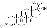 Hydroxyprogesterone molecular structure (CAS 68-96-2)