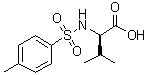 structure of CAS# 68005-71-0, N-Tosyl-D-valine;(2R)-3-Methyl-2-[[(4-methylphenyl)sulfonyl]amino]butanoic acid; N-(p-Tolylsulfonyl)-D-valine