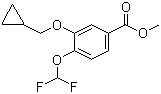 Methyl 3-(cyclopropylmethoxy)-4-(difluoromethoxy)benzoate molecular structure (CAS 680184-57-0)
