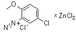 structure of CAS# 68025-25-2, Zinc chloride, compd. with 5-chloro-2-methoxybenzenediazonium chloride;Fast Red RC Salt