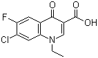 结构式 CAS# 68077-26-9, 7-氯-1-乙基-6-氟-4-氧代-1,4-二氢-3-喹啉羧酸