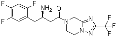 7-[(3R)-3-氨基-1-氧代-4-(2,4,5-三氟苯基)丁基]-5,6,7,8-四氢-2-(三氟甲基)-[1,2,4]三唑并[1,5-a]吡嗪分子结构 (CAS 681249-41-2)