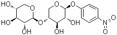 4-硝基苯基 4-O-beta-D-吡喃木糖基-beta-D-吡喃木糖苷分子结构 (CAS 6819-07-4)