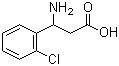 3-氨基-3-(2-氯苯基)丙酸分子结构 (CAS 68208-20-8)