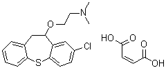 2-[(8-Chloro-10,11-dihydrodibenzo[b,f]thiepin-10-yl)oxy]-N,N-dimethylethylamine maleate molecular structure (CAS 6823-52-5)