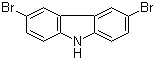 3,6-二溴咔唑分子结构 (CAS 6825-20-3)