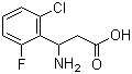 3-Amino-3-(2-chloro-6-fluorophenyl)propanoic acid molecular structure (CAS 682803-80-1)