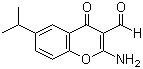 2-Amino-6-(1-methylethyl)-4-oxo-4H-1-benzopyran-3-carboxaldehyde molecular structure (CAS 68301-82-6)