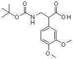 alpha-[[[(1,1-Dimethylethoxy)carbonyl]amino]methyl]-3,4-dimethoxybenzeneacetic acid molecular structure (CAS 683218-93-1)