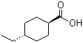结构式 CAS# 6833-47-2, 反式-4-乙基环己烷甲酸; 反式对乙基环己基甲酸