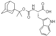 结构式 CAS# 68388-91-0, N-[(1-甲基-1-金刚烷-1-基乙氧基)羰基]-L-色氨酸