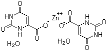 结构式 CAS# 68399-76-8, 乳清酸锌二水合物