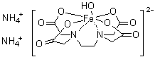 (PB-7-11'-121'3'3)-[[N,N'-1,2-Ethanediylbis[N-[(carboxy)methyl]glycinato]]]hydroxyferrate diammonium molecular structure (CAS 68413-60-5)