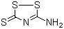 3-氨基-1,2,4-二噻唑-5-硫酮分子结构 (CAS 6846-35-1)