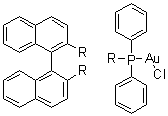 结构式 CAS# 685138-48-1, [mu-[[1,1'-联萘]-2,2'-二基双[二苯基膦]]]二氯化二金