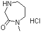 结构式 CAS# 685859-01-2, 1-甲基-1,4-二氮杂环庚-2-酮盐酸盐