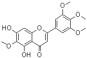 5,7-二羟基-6-甲氧基-2-(3,4,5-三甲氧基苯基)-4H-1-苯并吡喃-4-酮分子结构 (CAS 68710-17-8)