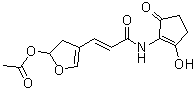 (2E)-(+)-3-[5-(乙酰氧基)-4,5-二氢-3-呋喃基]-N-(2-羟基-5-氧代-1-环戊烯-1-基)-2-丙烯酰胺分子结构 (CAS 68748-55-0)