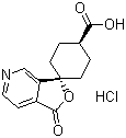 反式-1'-氧代-螺[环己基-1,3'(1'H)-呋喃并[3,4-c]吡啶]-4-羧酸盐酸盐分子结构 (CAS 687640-97-7)