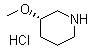 structure of CAS# 688809-96-3, (S)-3-Methoxypiperidine hydrochloride;(3S)-3-Methoxypiperidine hydrochloride