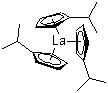 Tris(isopropylcyclopentadienyl)lanthanum(III) molecular structure (CAS 68959-87-5)
