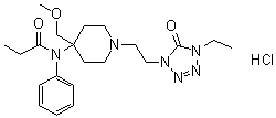 Alfentanil hydrochloride molecular structure (CAS 69049-06-5)