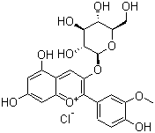 葡糖基芍药色素分子结构 (CAS 6906-39-4)