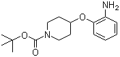 structure of CAS# 690632-14-5, tert-Butyl 4-(2-aminophenoxy)tetrahydro-1(2H)pyridinecarboxylate