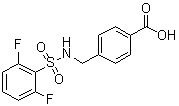 4-[[[(2,6-Difluorophenyl)sulfonyl]amino]methyl]benzoic acid molecular structure (CAS 690646-12-9)