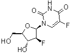 1-(2-Deoxy-2-fluoro-beta-D-arabinofuranosyl)-5-fluoro-2,4(1H,3H)-pyrimidinedione molecular structure (CAS 69123-95-1)