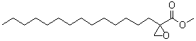 2-十四烷基-2-环氧乙烷羧酸甲酯分子结构 (CAS 69207-52-9)
