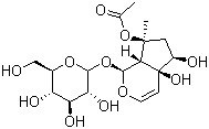 structure of CAS# 6926-14-3, 8-O-Acetylharpagide;Acetylharpagide; Harpagide 7-acetate; 8-Acetylharpagide; beta-D-Glucopyranoside, (1S,4aS,5R,7S,7aS)-7-(acetyloxy)-1,4a,5,6,7,7a-hexahydro-4a,5-dihydroxy-7-methylcyclopenta[c]pyran-1-yl