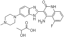 structure of CAS# 692737-80-7, Dovitinib lactate;CHIR 258; TKI 258