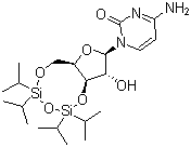 结构式 CAS# 69304-42-3, (+)-3',5'-O-(1,1,3,3-四异丙基-1,3-二硅氧烷)胞苷