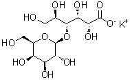 D-乳糖酸钾分子结构 (CAS 69313-67-3)