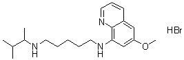 N-(1,2-二甲基丙基)-N'-(6-甲氧基-8-喹啉基)-1,5-戊烷二胺单氢溴酸盐分子结构 (CAS 6935-39-3)
