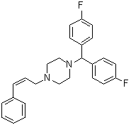structure of CAS# 693765-11-6, 1-[Bis(4-fluorophenyl)methyl]-4-[(2Z)-3-phenyl-2-propen-1-yl]piperazine