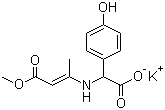 Potassium (R)-(4-hydroxyphenyl)((3-methoxy-1-methyl-3-oxoprop-1-enyl)amino)acetate molecular structure (CAS 69416-61-1)