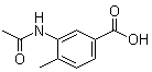 结构式 CAS# 6946-14-1, 3-乙酰氨基-4-甲基苯甲酸