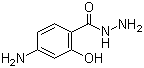 结构式 CAS# 6946-29-8, 4-氨基水杨酰肼; 4-氨基-2-羟基苯甲酰肼