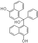 4-Hydroxy-alpha-(4-hydroxy-1-naphthalenyl)-alpha-phenyl-1-naphthalenemethanol molecular structure (CAS 6948-88-5)