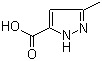 结构式 CAS# 696-22-0, 3-甲基吡唑-5-甲酸