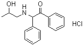 2-[(2-Hydroxypropyl)amino]-2-phenylacetophenone hydrochloride molecular structure (CAS 6962-12-5)
